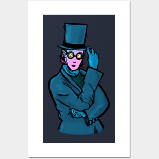 Time Traveler in Top Hat Posters and Art